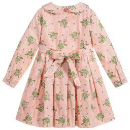 Rachel Riley-Girls Pink Cotton Dress | Childrensalon Outlet