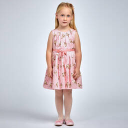 Rachel Riley-Girls Pink Cotton Owl Dress | Childrensalon Outlet