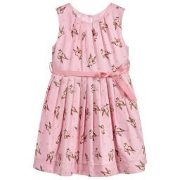 Rachel Riley-Girls Pink Cotton Owl Dress | Childrensalon Outlet