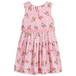 Rachel Riley-Girls Pink Cotton Owl Dress | Childrensalon Outlet