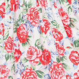 Rachel Riley-Girls Pink Cotton Rose Print Dress  | Childrensalon Outlet