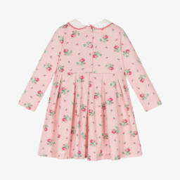 Rachel Riley-Girls Pink Floral Cotton Dress | Childrensalon Outlet