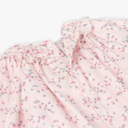 Rachel Riley-Girls Pink Floral Cotton Set | Childrensalon Outlet