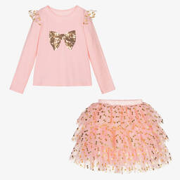 Rachel Riley-Girls Pink Tutu Skirt Set | Childrensalon Outlet