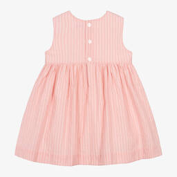 Rachel Riley-Girls Pink & White Striped Dress | Childrensalon Outlet