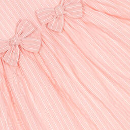 Rachel Riley-Girls Pink & White Striped Dress | Childrensalon Outlet