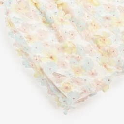 Rachel Riley-فستان تول ساتان نقي مزين بالورود للبنات | Childrensalon Outlet