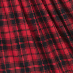 Rachel Riley-Красное хлопковое платье со сборками в клетку | Childrensalon Outlet