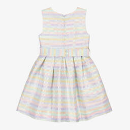 Rachel Riley-Платье из атласа с блестящими полосками для девочек | Childrensalon Outlet