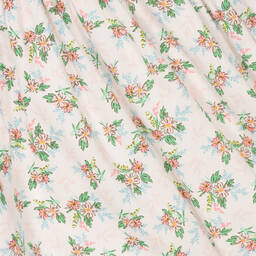 ريتشيل رايلي -فستان مطرز سموكينغ قطن لون أبيض بطبعة ورود | Childrensalon Outlet