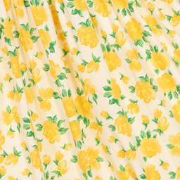 Rachel Riley-Girls Yellow Floral Cotton Dress | Childrensalon Outlet