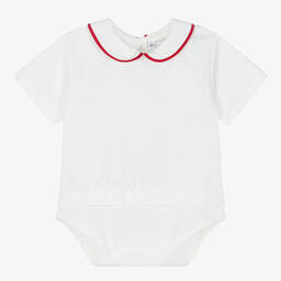 Rachel Riley-Ivory Cotton Bodysuit | Childrensalon Outlet