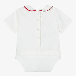 Rachel Riley-Ivory Cotton Bodysuit | Childrensalon Outlet