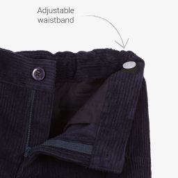 Rachel Riley-Navy Blue Velvet Trousers | Childrensalon Outlet