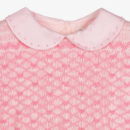 Rachel Riley-Розовое хлопковое платье со складками | Childrensalon Outlet