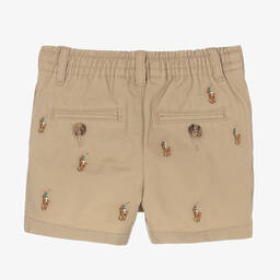 Ralph Lauren-Baby Boys Beige Cotton Shorts | Childrensalon Outlet