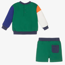 Ralph Lauren-Синий топ и шорты с цветовыми блоками для малышей | Childrensalon Outlet