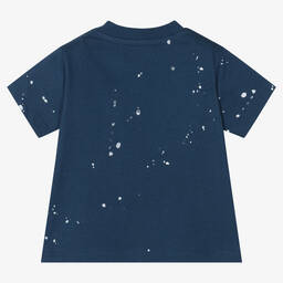 Ralph Lauren-Синяя футболка с брызгами краски | Childrensalon Outlet