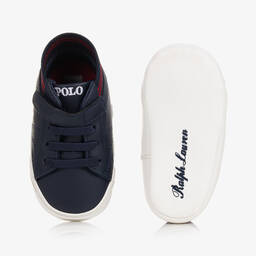 Ralph Lauren-Baby Boys Blue Pre-Walker Trainers | Childrensalon Outlet