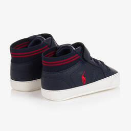 Ralph Lauren-Baby Boys Blue Pre-Walker Trainers | Childrensalon Outlet
