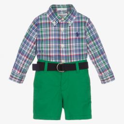 Ralph Lauren-Baby Boys Cotton Shorts Set | Childrensalon Outlet