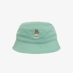 Ralph Lauren-Baby Boys Green Polo Bear Bucket Hat | Childrensalon Outlet