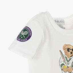 رالف لورين-تبان ويمبلدون قطن لون اوف وايت للمواليد | Childrensalon Outlet