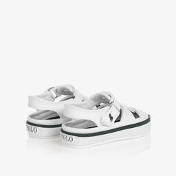 رالف لورين-صندل كانفاس لون أبيض لمرحلة قبل المشي | Childrensalon Outlet