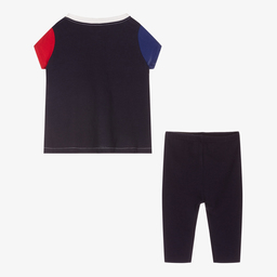 Ralph Lauren-Baby Girls Blue Leggings Set | Childrensalon Outlet