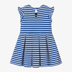 Ralph Lauren-Baby Girls Blue & White Stripe Dress | Childrensalon Outlet