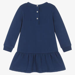 Ralph Lauren-Синее хлопковое платье для малышек | Childrensalon Outlet