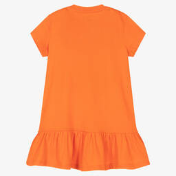Ralph Lauren-Оранжевое хлопковое платье для малышек | Childrensalon Outlet