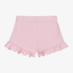 رالف لورين-شورت قطن بيكيه لون زهري مزين بكشكش للمولودات | Childrensalon Outlet