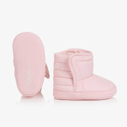 Ralph Lauren-Baby Girls Pink Padded Pre-Walker Boots | Childrensalon Outlet