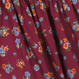 Ralph Lauren-Красное хлопковое платье в цветочек | Childrensalon Outlet