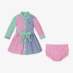 Ralph Lauren-Baby Girls Striped Cotton Shirt Dress | Childrensalon Outlet