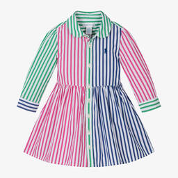 Ralph Lauren-Baby Girls Striped Cotton Shirt Dress | Childrensalon Outlet