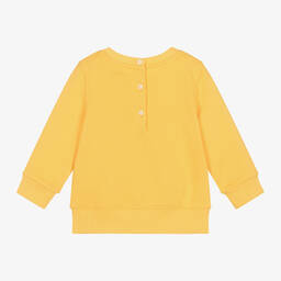 Ralph Lauren-Baby Girls Yellow Cotton Bear Sweatshirt | Childrensalon Outlet
