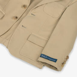 Ralph Lauren-Beige Cotton Tailored Boys Jacket | Childrensalon Outlet