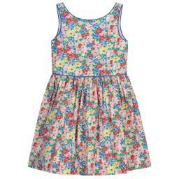 Polo Ralph Lauren-Blue Cotton Floral Dress | Childrensalon Outlet