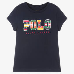 Поло Ralph Lauren-Синяя хлопковая футболка | Childrensalon Outlet