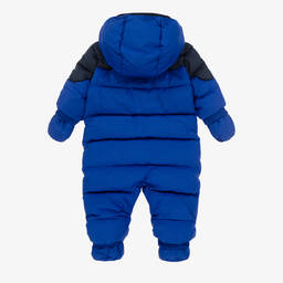 Ralph Lauren-Синий утепленный зимний комбинезон с капюшоном | Childrensalon Outlet