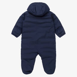 Ralph Lauren-Blue Padded Logo Baby Snowsuit | Childrensalon Outlet