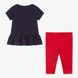 Ralph Lauren-Сине-красный комплект с легинсами | Childrensalon Outlet