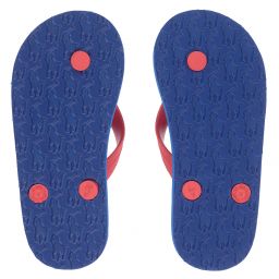 Поло Ralph Lauren-Синие вьетнамки в полоску | Childrensalon Outlet