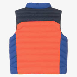 Ralph Lauren-Blue & Tangerine Boys Reversible Vest | Childrensalon Outlet