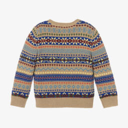 Ralph Lauren-Boys Beige Fair Isle Sweater | Childrensalon Outlet