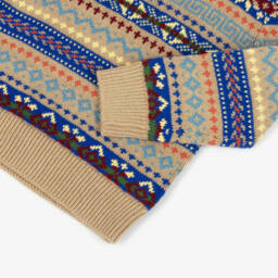 Ralph Lauren-Boys Beige Fair Isle Sweater | Childrensalon Outlet