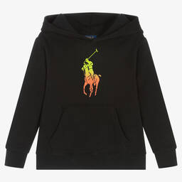 Polo Ralph Lauren-توب هودي قطن جيرسي لون أسود للأولاد | Childrensalon Outlet