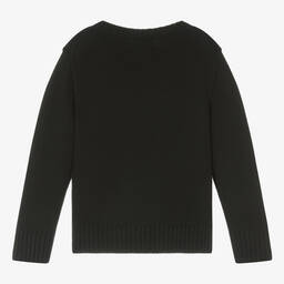 Ralph Lauren-Черный вязаный свитер с медвежонком для мальчиков | Childrensalon Outlet